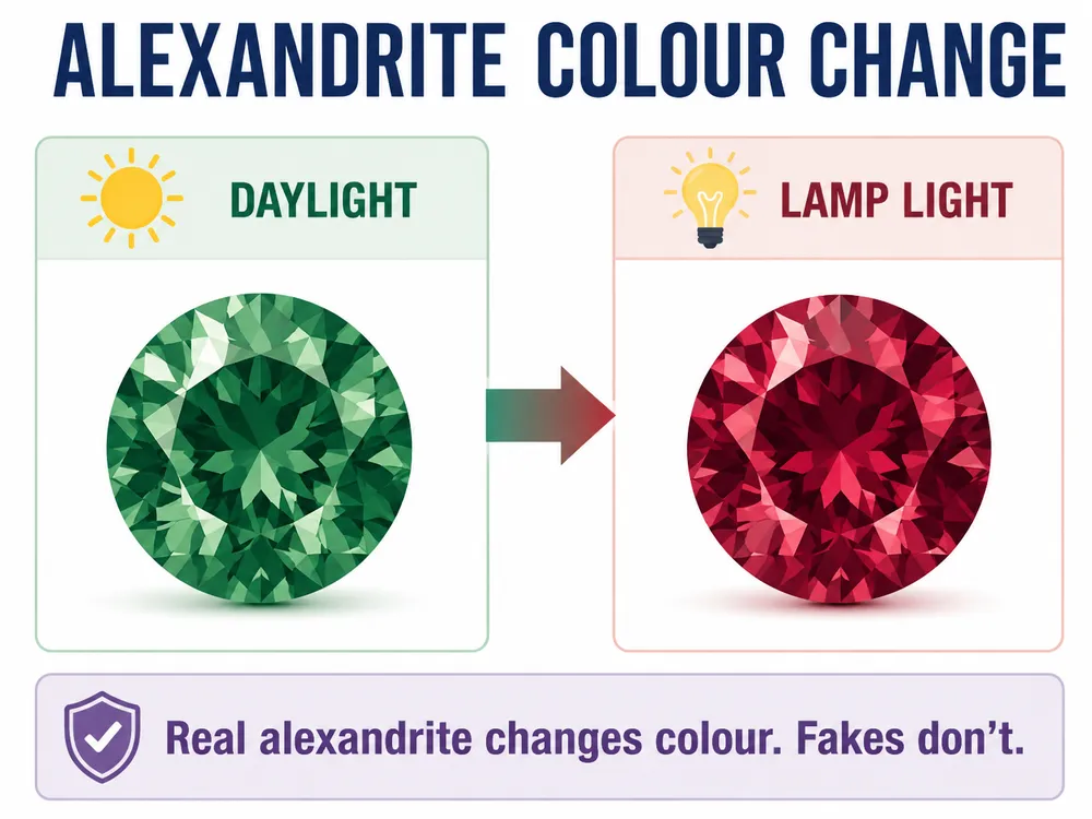 How to spot fake Alexandrite at a glance