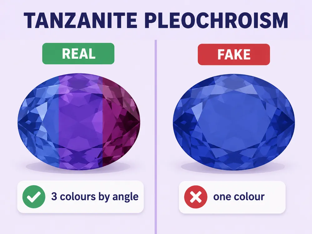 How to spot fake Tanzanite at a glance