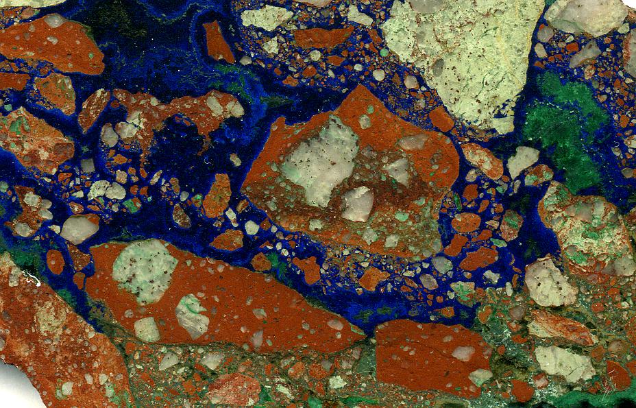 Breccia, a brown/red/gray mineral