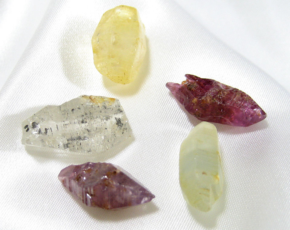 Corundum, a red/blue/gray/clear mineral
