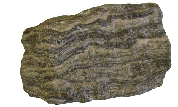 Gneiss, a gray/pink mineral