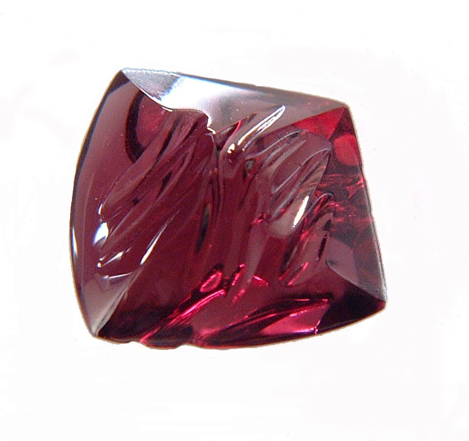 Rhodolite, a red/pink/purple variety of Garnet