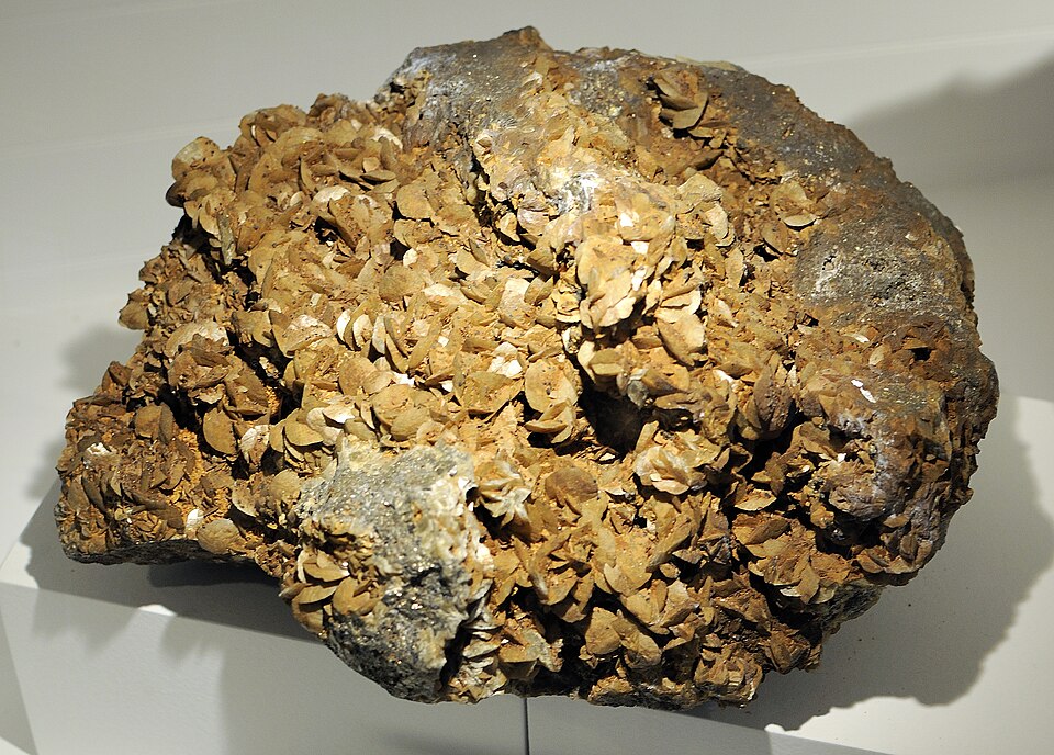 Siderite, a brown/yellow mineral